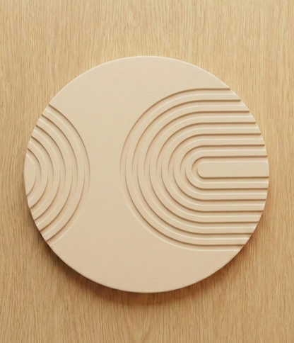 Aesthetic Round Coasters — Set of 6 Minimal Modern Design | Waterproof & Washable