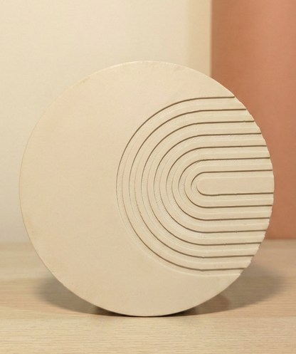 Aesthetic Round Coasters — Set of 6 Minimal Modern Design | Waterproof & Washable