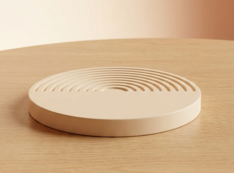 Aesthetic Round Coasters — Set of 6 Minimal Modern Design | Waterproof & Washable