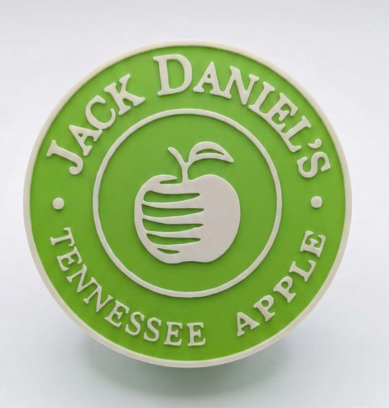 Jack Daniel's Theme Mini-Bar Round Coasters — Set of 4 With Vertical Display Stand