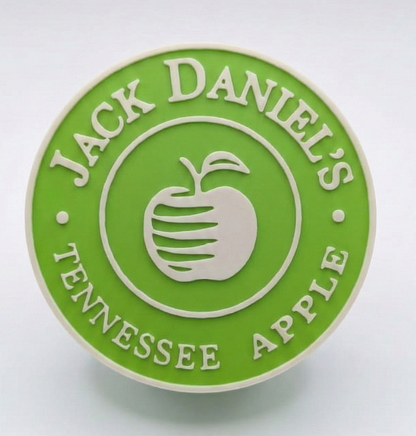 Jack Daniel's Theme Mini-Bar Round Coasters — Set of 4 With Vertical Display Stand