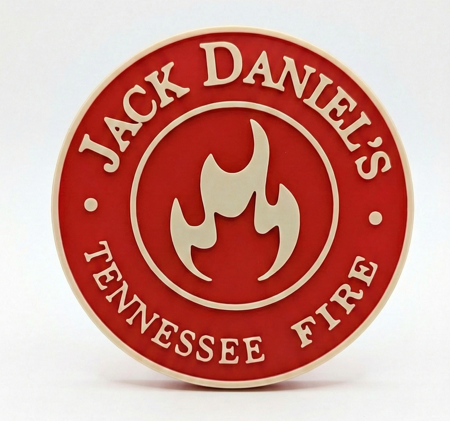 Jack Daniel's Theme Mini-Bar Round Coasters — Set of 4 With Vertical Display Stand